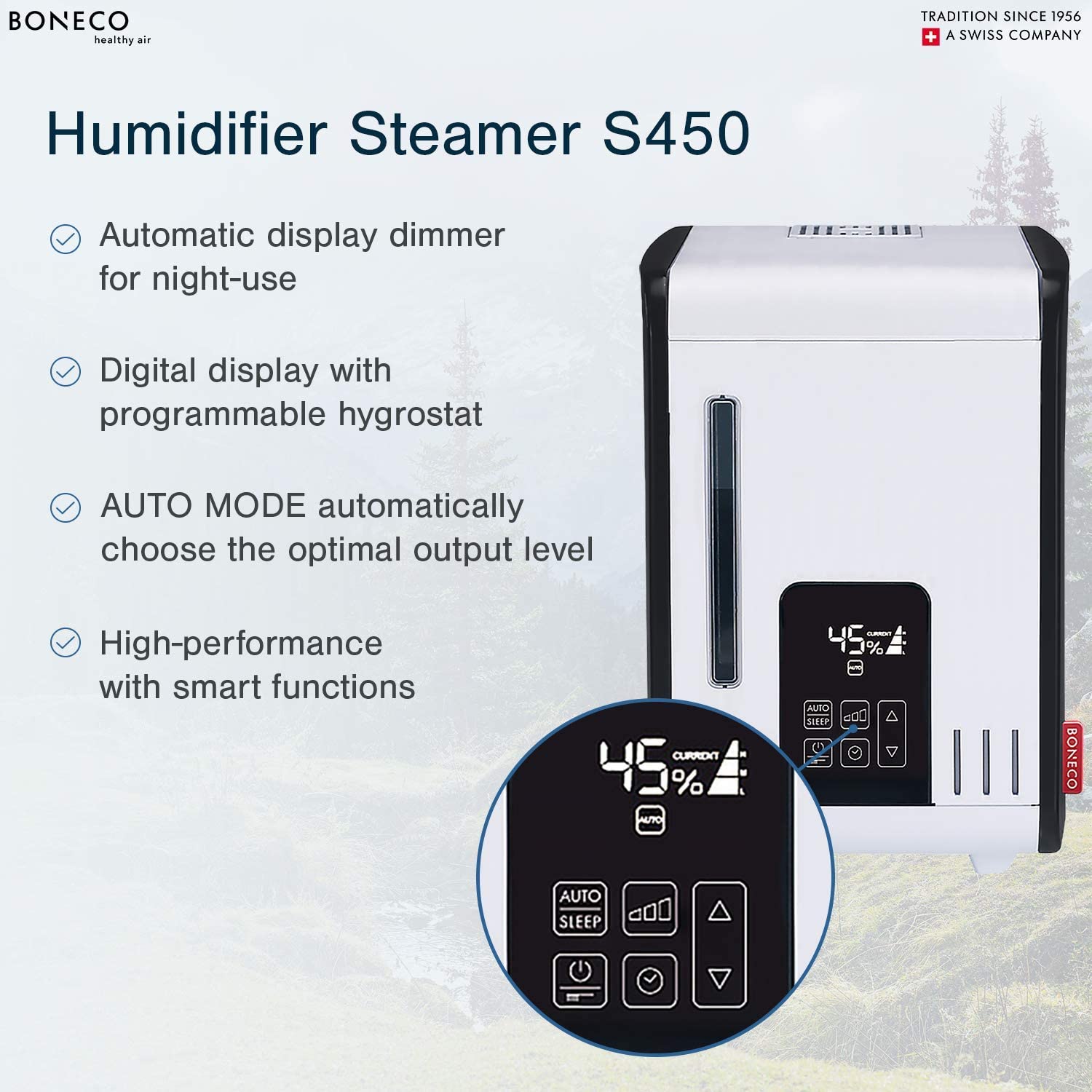 BONECO Large Room Steam Humidifier w/ Hand Warm Mist and Digital Display (Used) - VMInnovations