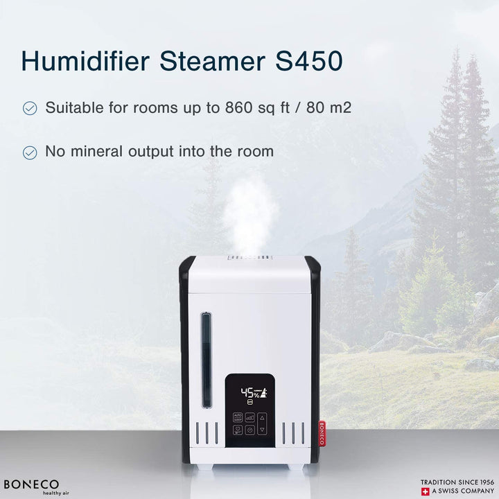 BONECO Large Room Steam Humidifier w/ Hand Warm Mist and Digital Display (Used)