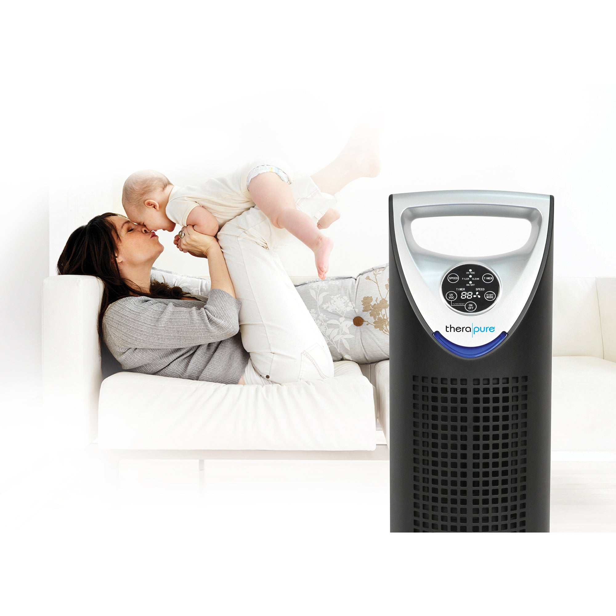 ENVION Therapure Large Room HEPA Air Purifier Tower w/ 3 Speeds (Open Box) - VMInnovations