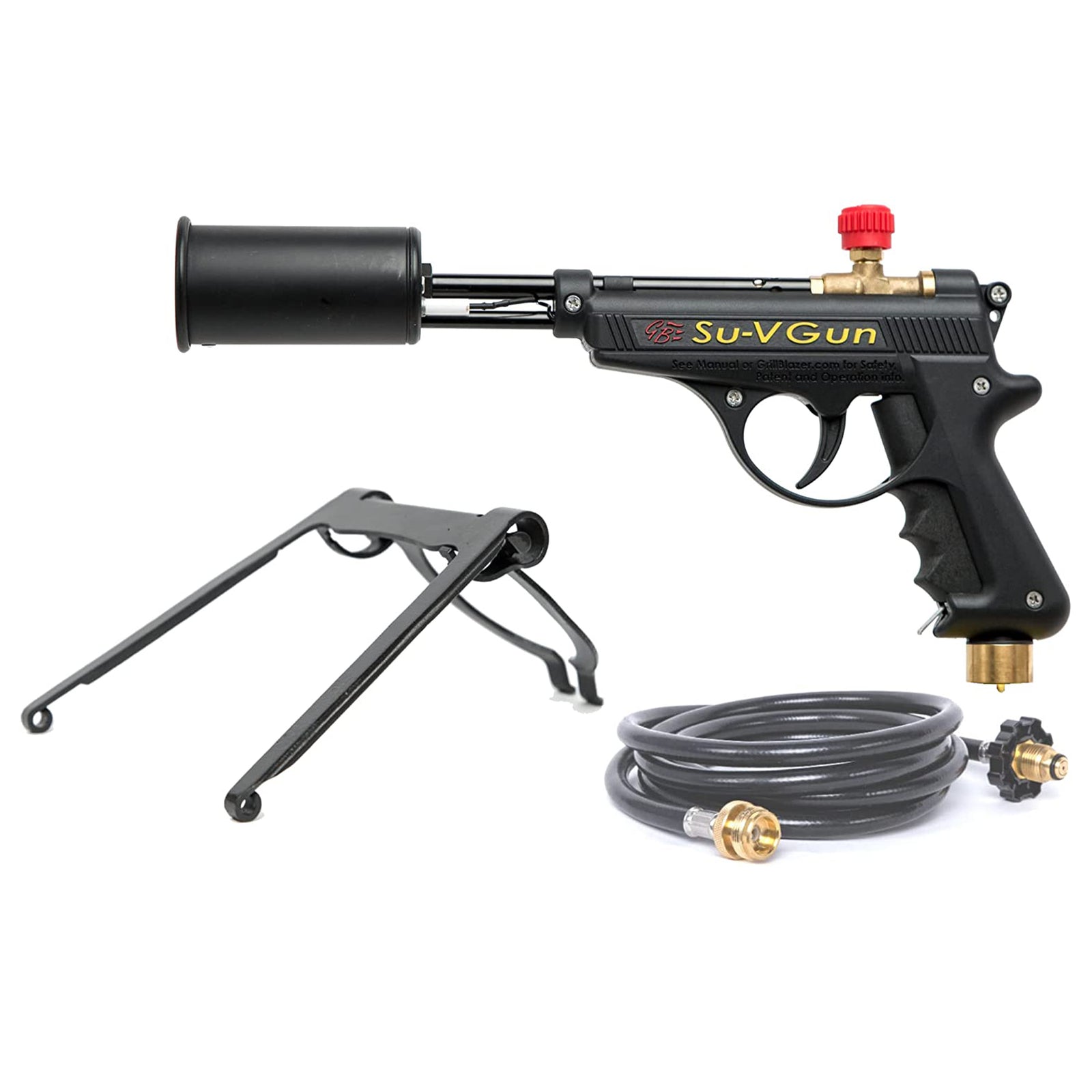 GrillBlazer SU-VGun Propane Torch Gun Set with 8 Inch Fuel Hose and Safety Stand - VMInnovations