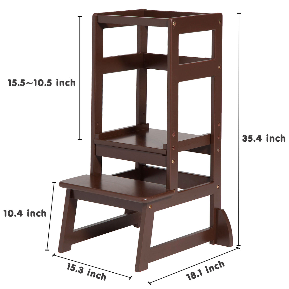 SDADI LT05E Mother's Helper Adjustable Height Kids Kitchen Step Stool (Open Box)