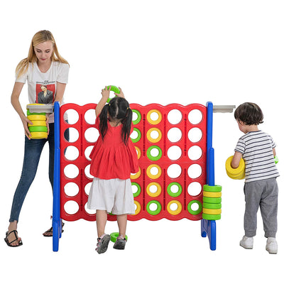 SDADI Giant 64" 4-In-A-Row Game & Basketball Game for Kids, Blue & Red(Open Box) - VMInnovations