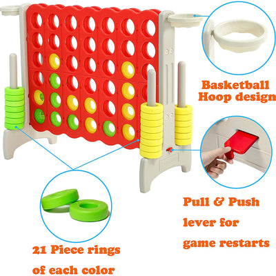 SDADI Giant 64 Inch 4-In-A-Row Game and Basketball Game for Kids (For Parts)