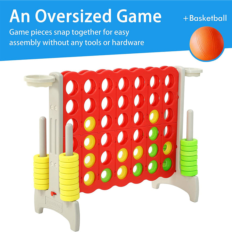 SDADI Giant 64 Inch 4-In-A-Row Game and Basketball Game for Kids (Open Box)