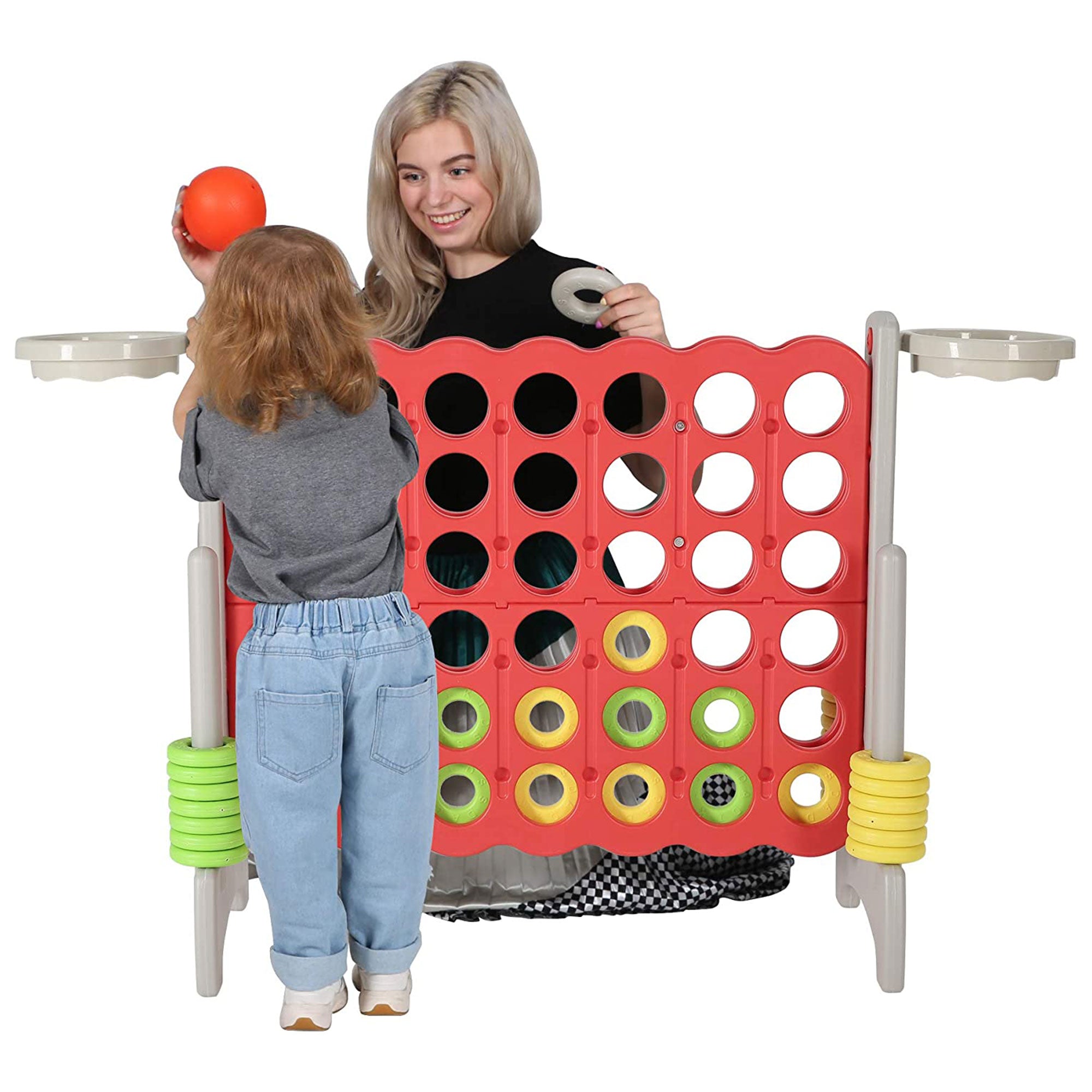 SDADI Giant 33 Inch 4-In-A-Row Game and Basketball Game for Kids (Open Box) - VMInnovations