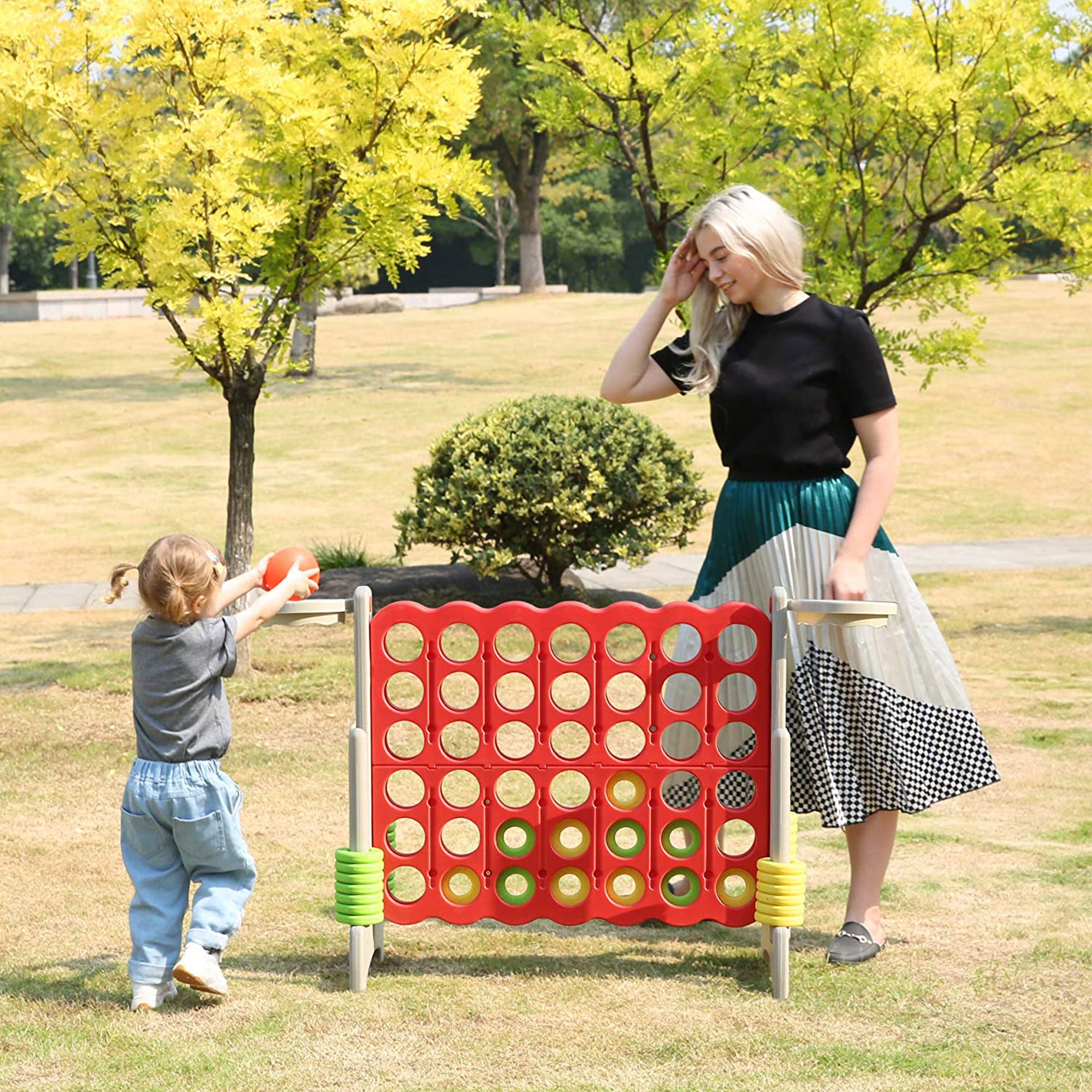 SDADI Giant 33 Inch 4-In-A-Row Game and Basketball Game for Kids (Open Box) - VMInnovations