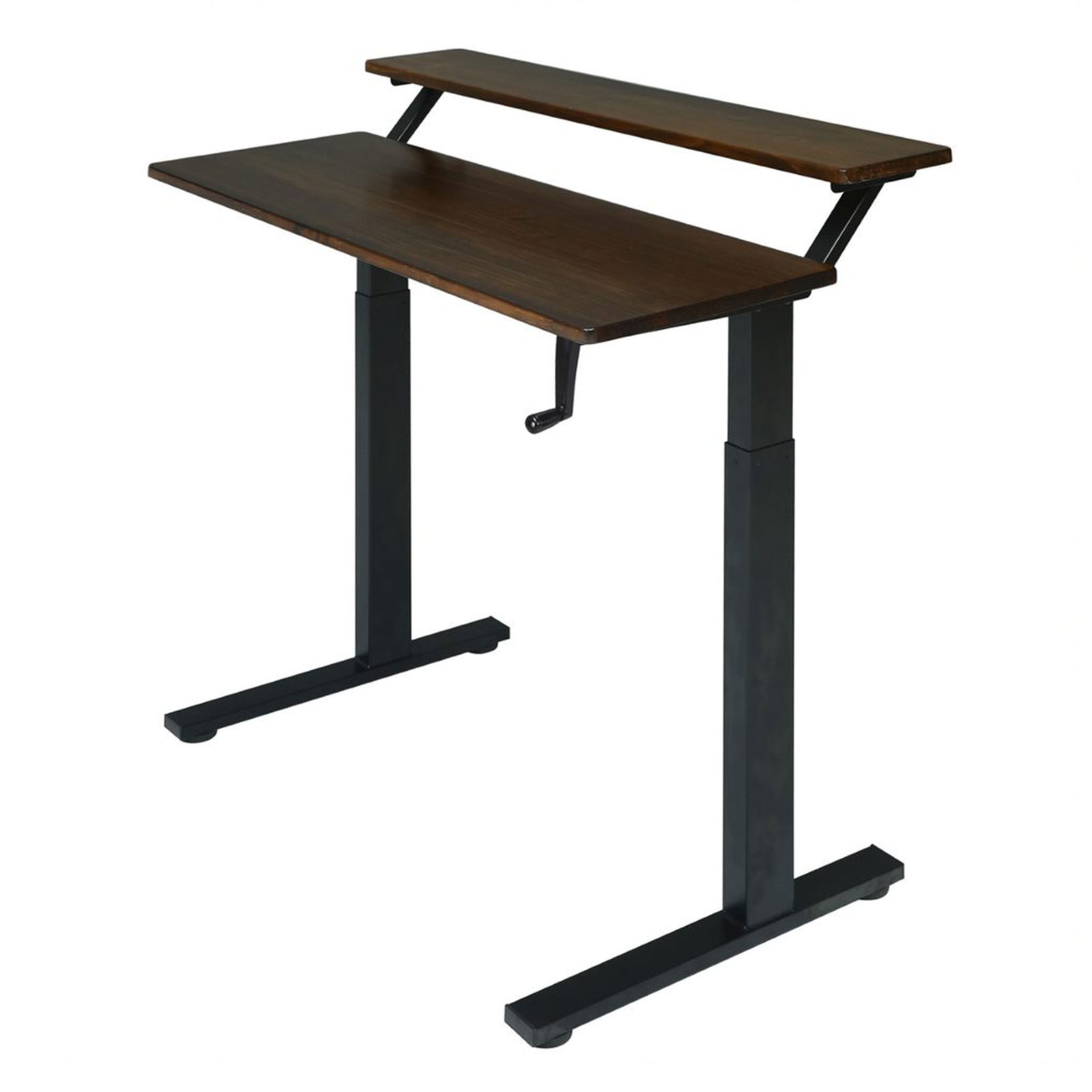 SDADI Adjustable Height Steel Frame 2 Tier Standing Desk w/ Crank (For Parts) - VMInnovations
