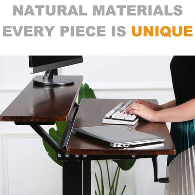 SDADI Adjustable Height Steel Frame 2 Tier Standing Desk w/ Crank (Used) - VMInnovations