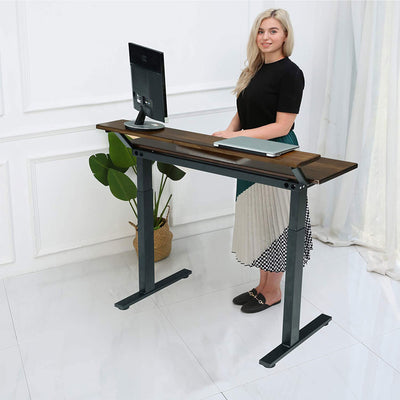 SDADI Adjustable Height Steel Frame 2 Tier Standing Desk w/ Crank (Used) - VMInnovations