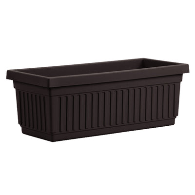 HC Companies 24" Plastic Venetian Garden Flower Window Box, Black (Open Box) - VMInnovations