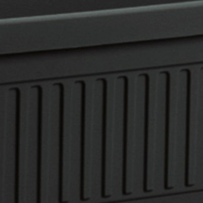 HC Companies 30 Inch Fluted Plastic Venetian Garden Flower Window Box, Black - VMInnovations
