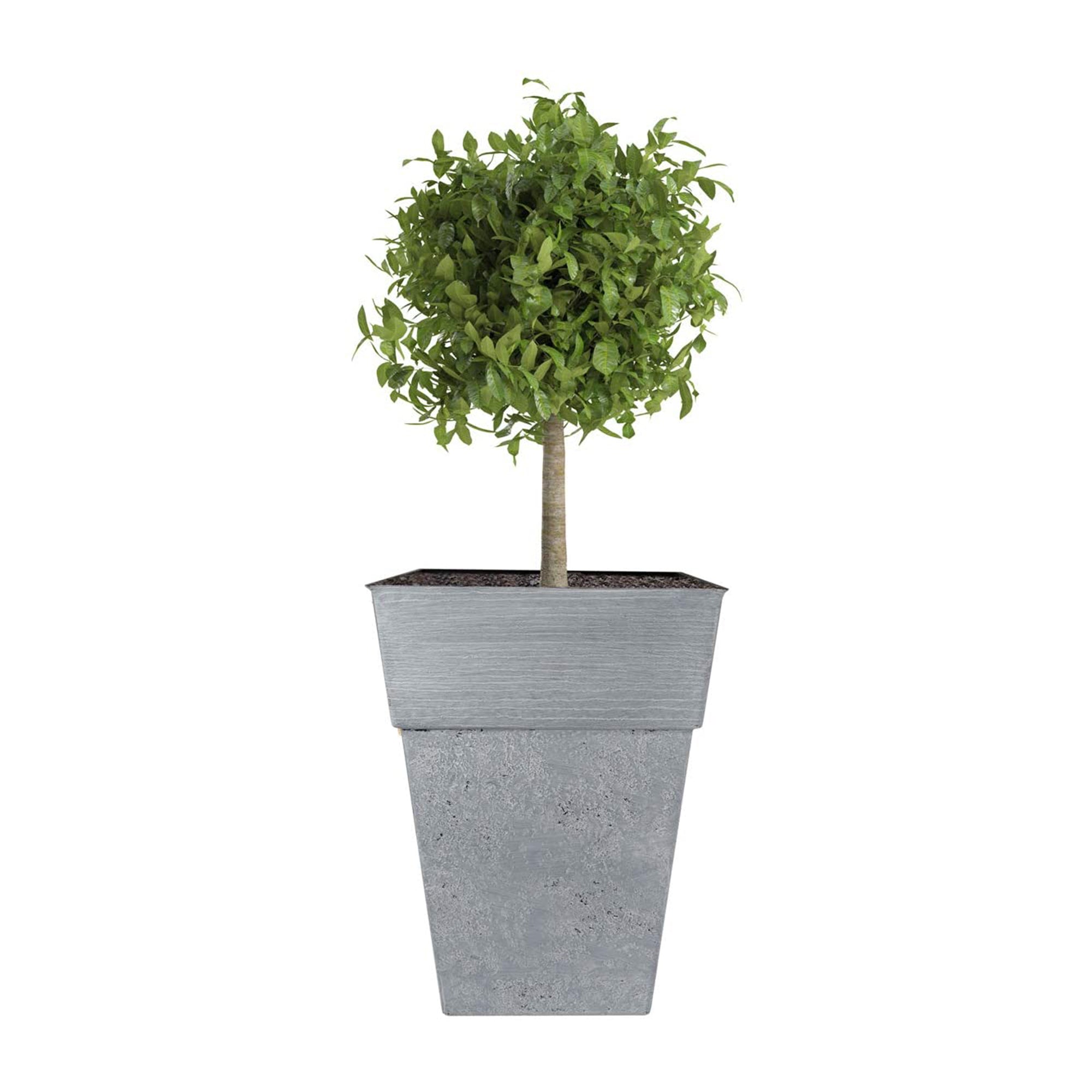 The HC Companies Avino 13 Inch Square Resin Flower Planter Pot, (Open Box) - VMInnovations