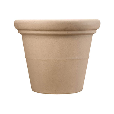HC Companies 17" Terrazzo Round Plastic Planter Pot w/ Heavy Rim, Sandstone Tan