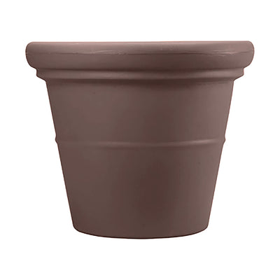 HC Companies 17in Terrazzo Planter, Chocolate & Wakefield 1gal Soil Conditioner - VMInnovations