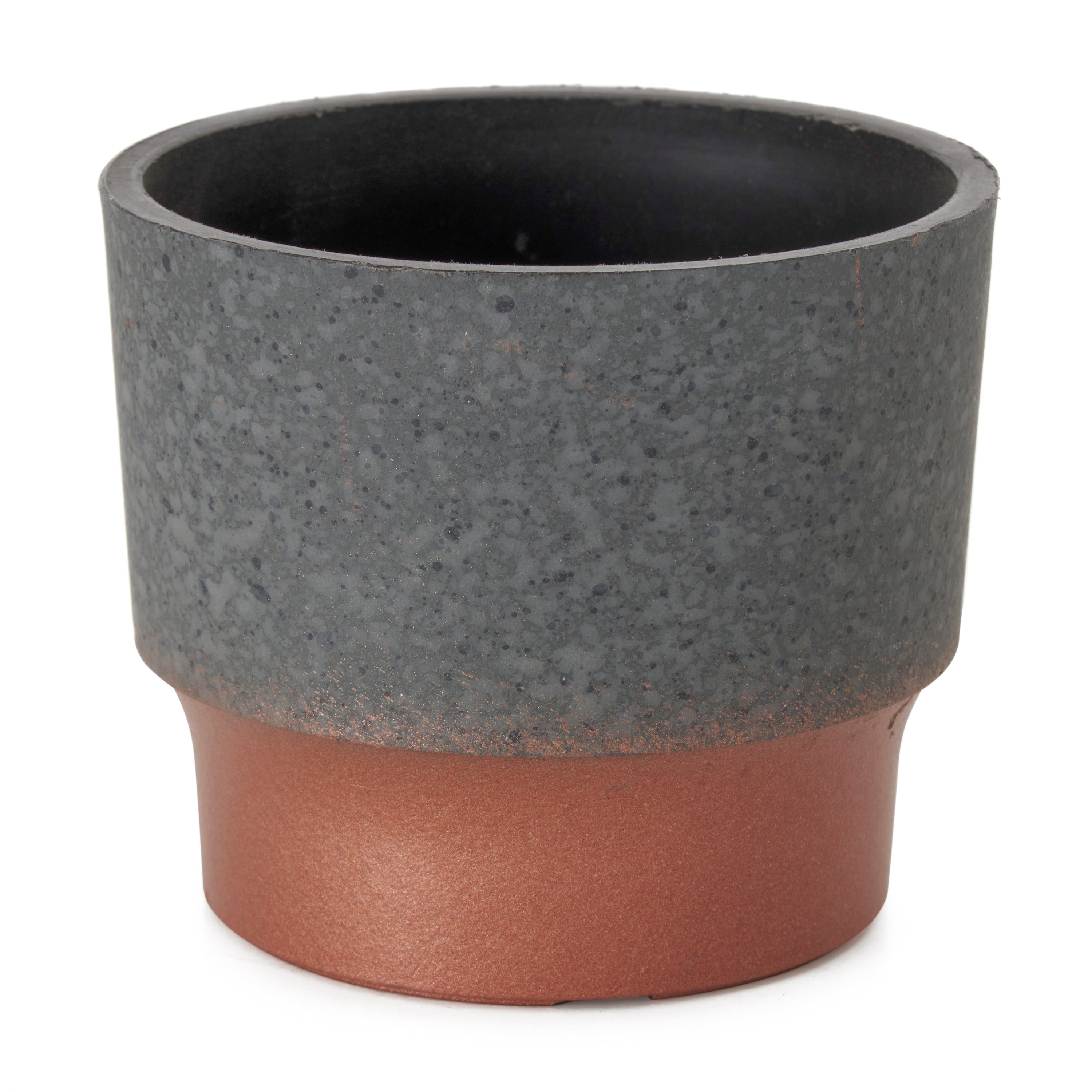3" Sprite Indoor Succulent Planter Pot, Faux Concrete Copper (Open Box) - VMInnovations