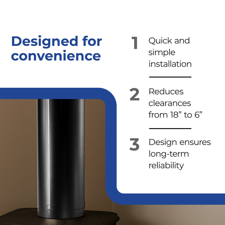 DuraVent Single Wall Interior Damper Section As Stovetop Adapter, 5" (Open Box) - VMInnovations