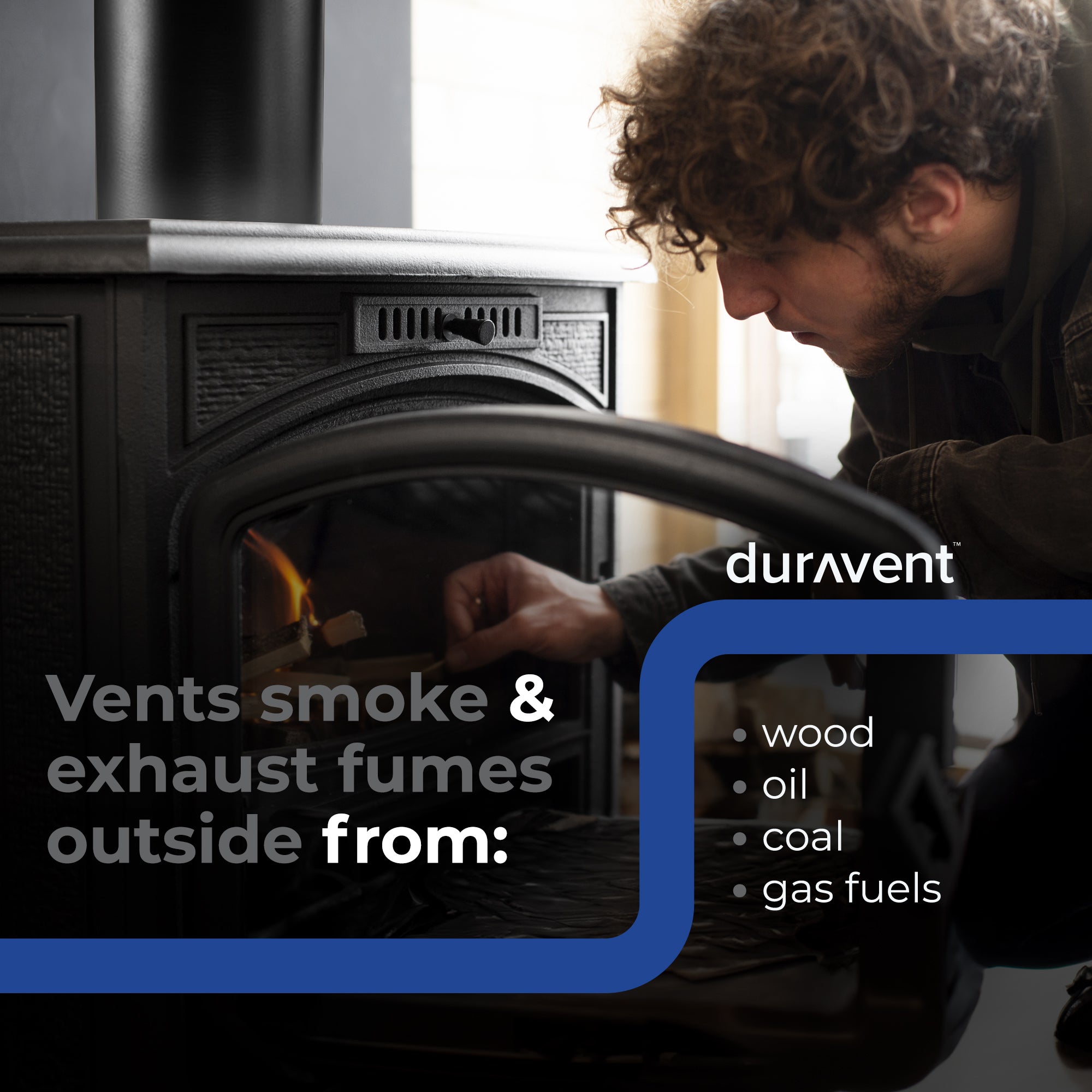 DuraVent 6 Inch Single Wall Interior Damper Section As Stove Top Adapter, Black - VMInnovations