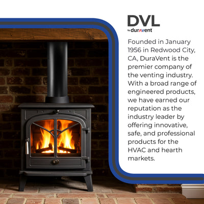 DuraVent 6DVL-12 DVL Galvanized Steel Double Wall Stove Pipe, 6 x 12In(Open Box) - VMInnovations
