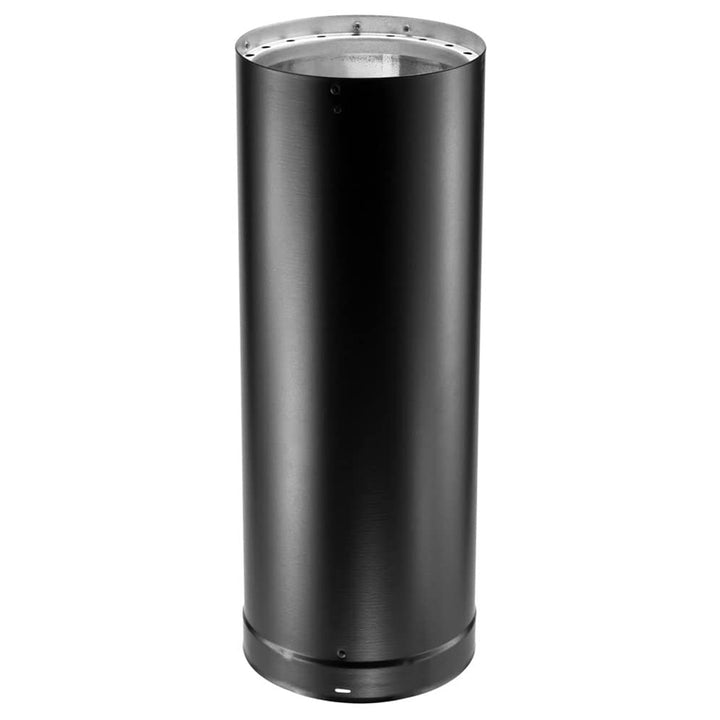 DuraVent DVL 6DVL-12 6-Inch Galvanized Steel Double Wall Stove Pipe, Black - VMInnovations
