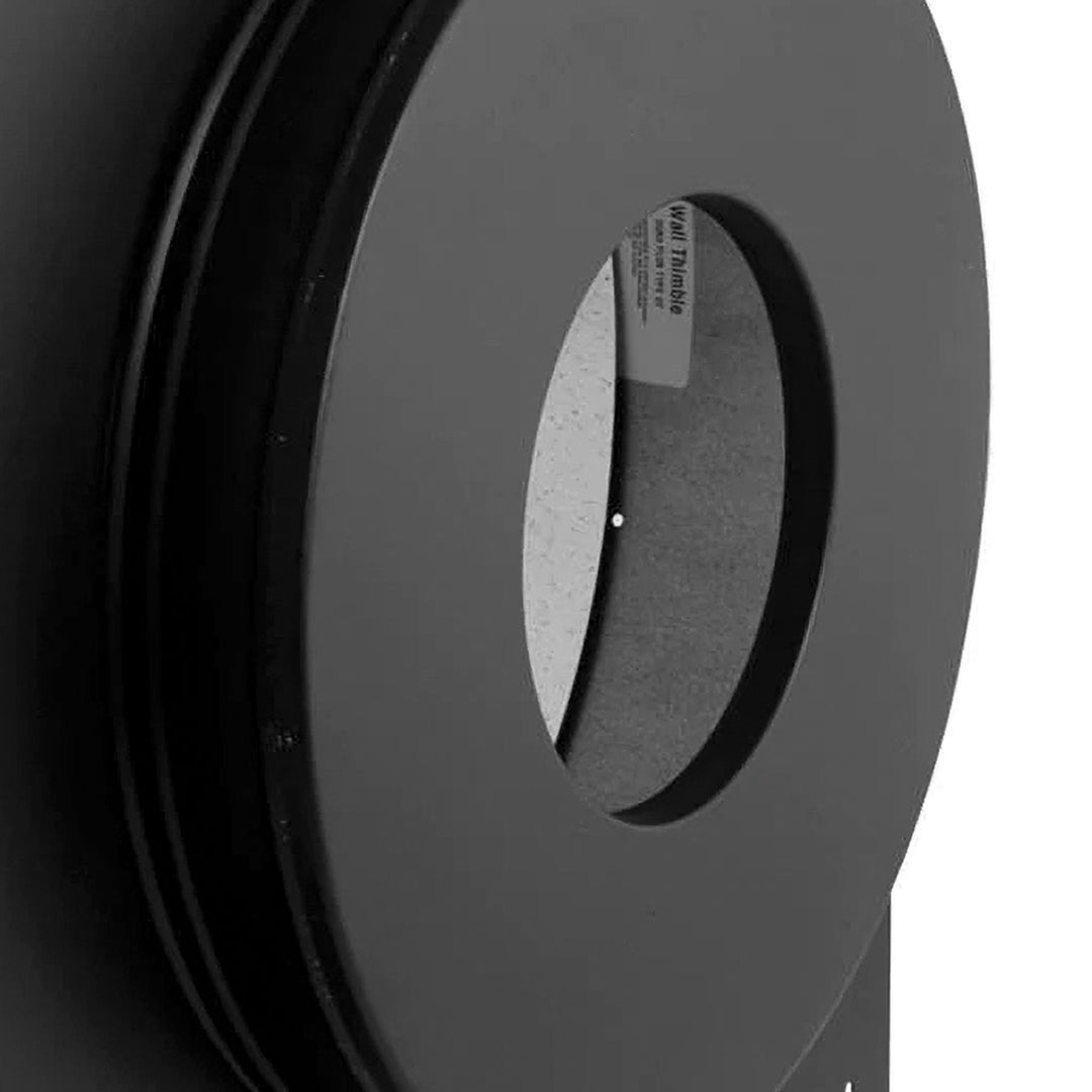 DuraVent Galvanized Steel Wall Thimble for Chimney Pipe, 6", Black (Open Box) - VMInnovations