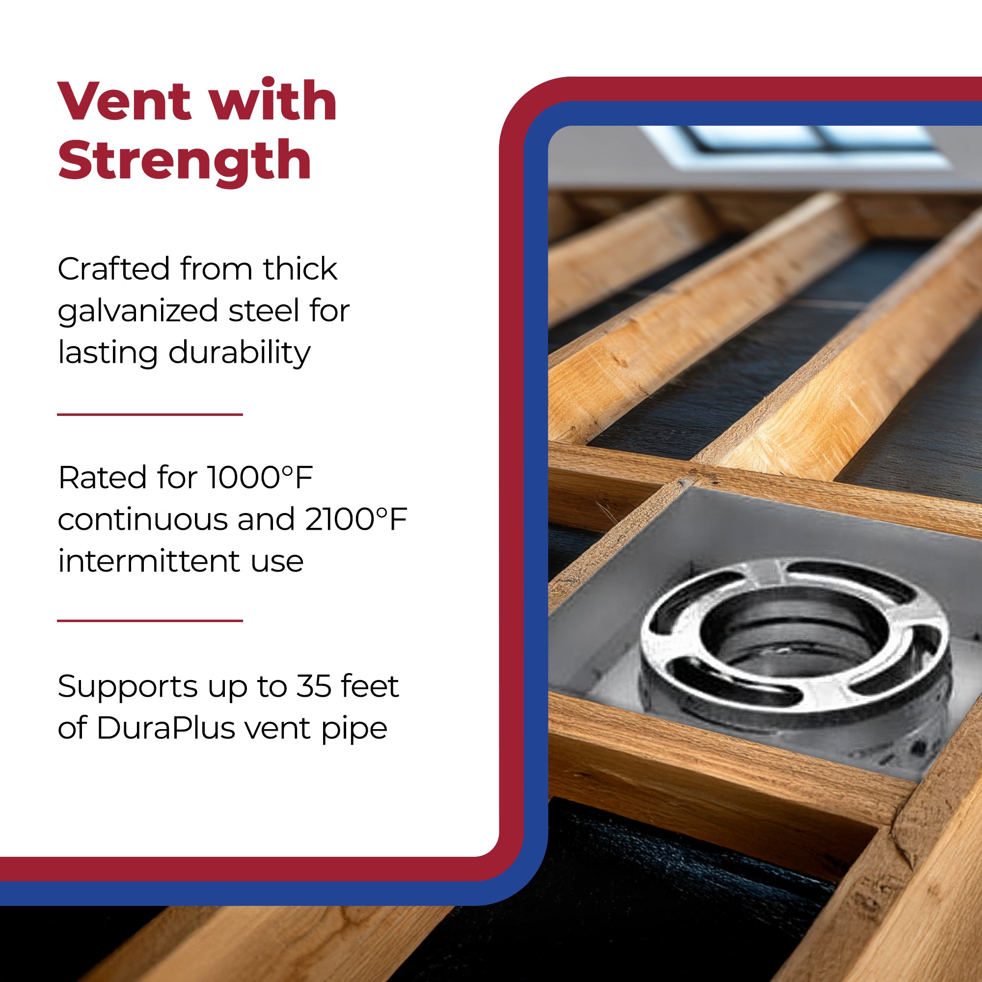 Simpson DuraVent Triple Wall Flat Ceiling Support Box for Wood Stoves(Open Box)