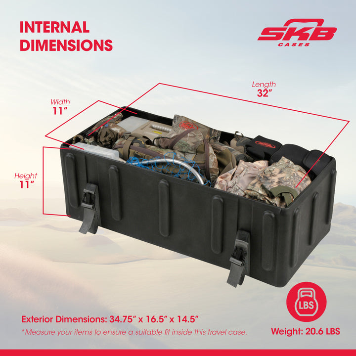 SKB Plastic Mid Sized Drum Hardware Case with Handle and Wheels (Used)