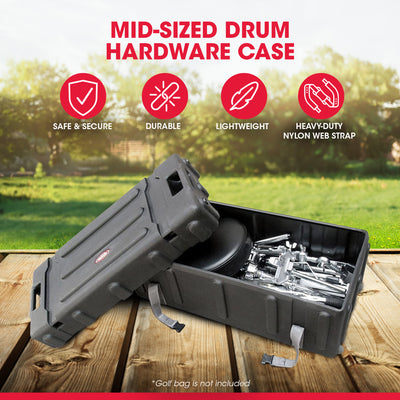 SKB Plastic Mid Sized Drum Hardware Case with Handle and Wheels (Open Box)