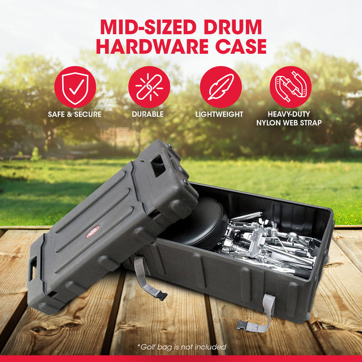 SKB Plastic Mid Sized Drum Hardware Case with Handle and Wheels (Used)