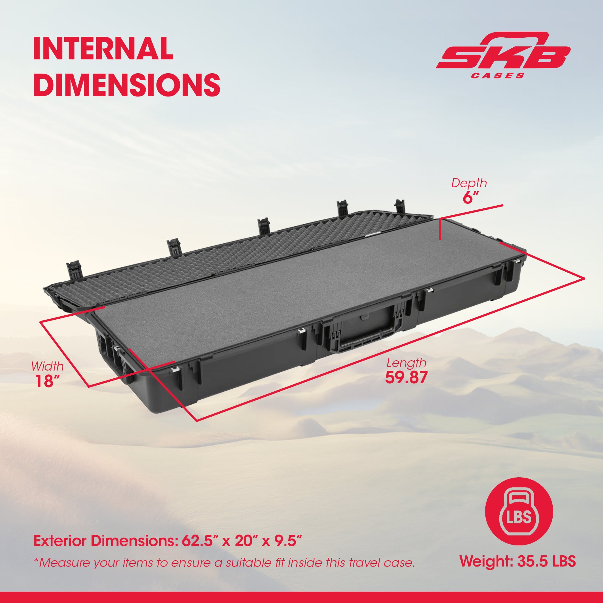 SKB iSeries 60In Waterproof Utility Protective Case with Wheels, Black(Open Box) - VMInnovations