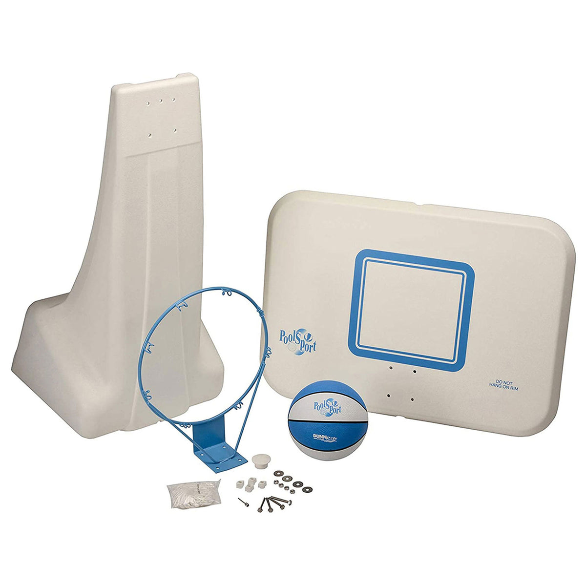 Dunn-Rite Poolside Basketball Hoop w/ ProVolly Regulation Volleyball Set & Ball