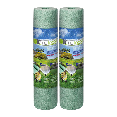 Grotrax Biodegradable 110 Sq Ft Big Roll Year Round Grass Seed Grower, 2 Pack