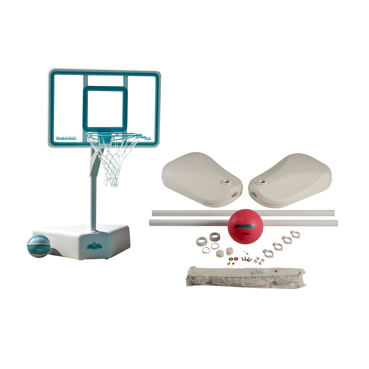 Dunn-Rite Splash & Shoot Swimming Pool Basketball and AquaVolly Volleyball Set