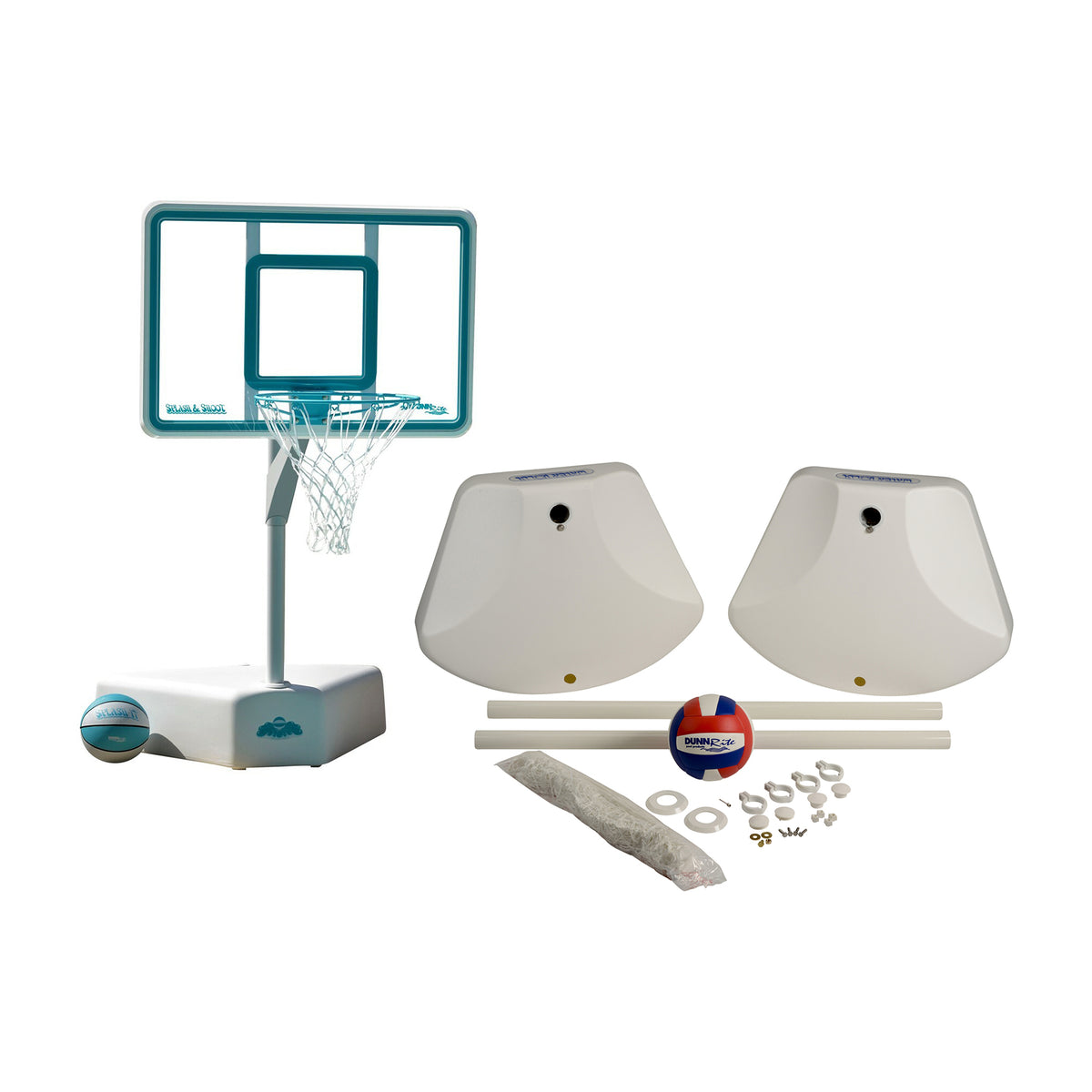 Dunn-Rite Splash & Shoot Swimming Pool Basketball and WaterVolly Volleyball Set