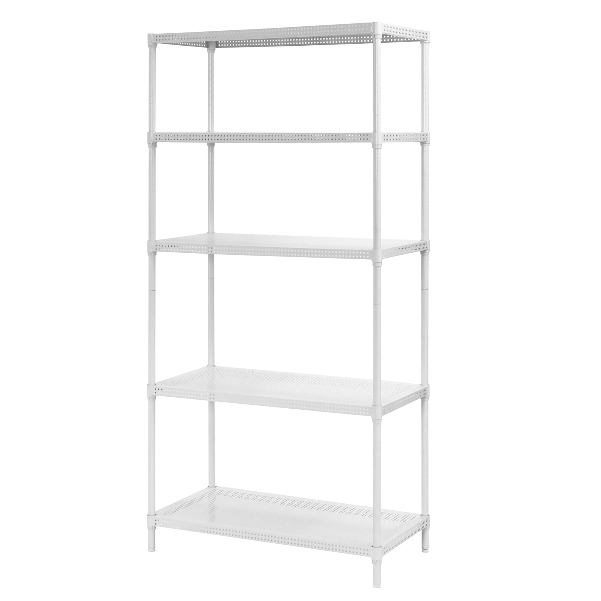 Muscle Rack 71 Inch Tall 5 Tier Perforated Steel Shelving Storage Unit(Open Box)