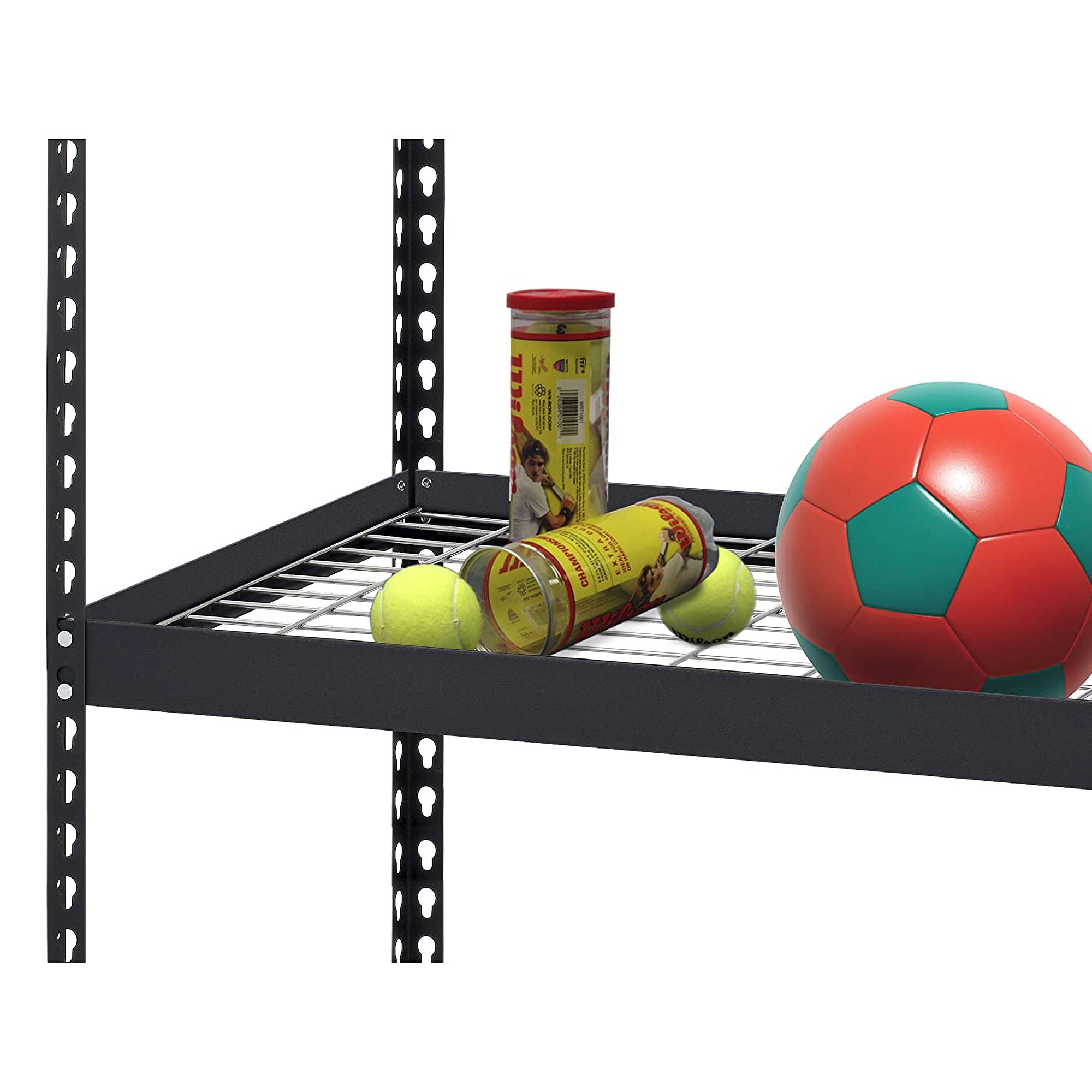 Adjustable 5 Shelf Durable Steel Storage Organization Shelving Unit, Black(Used)