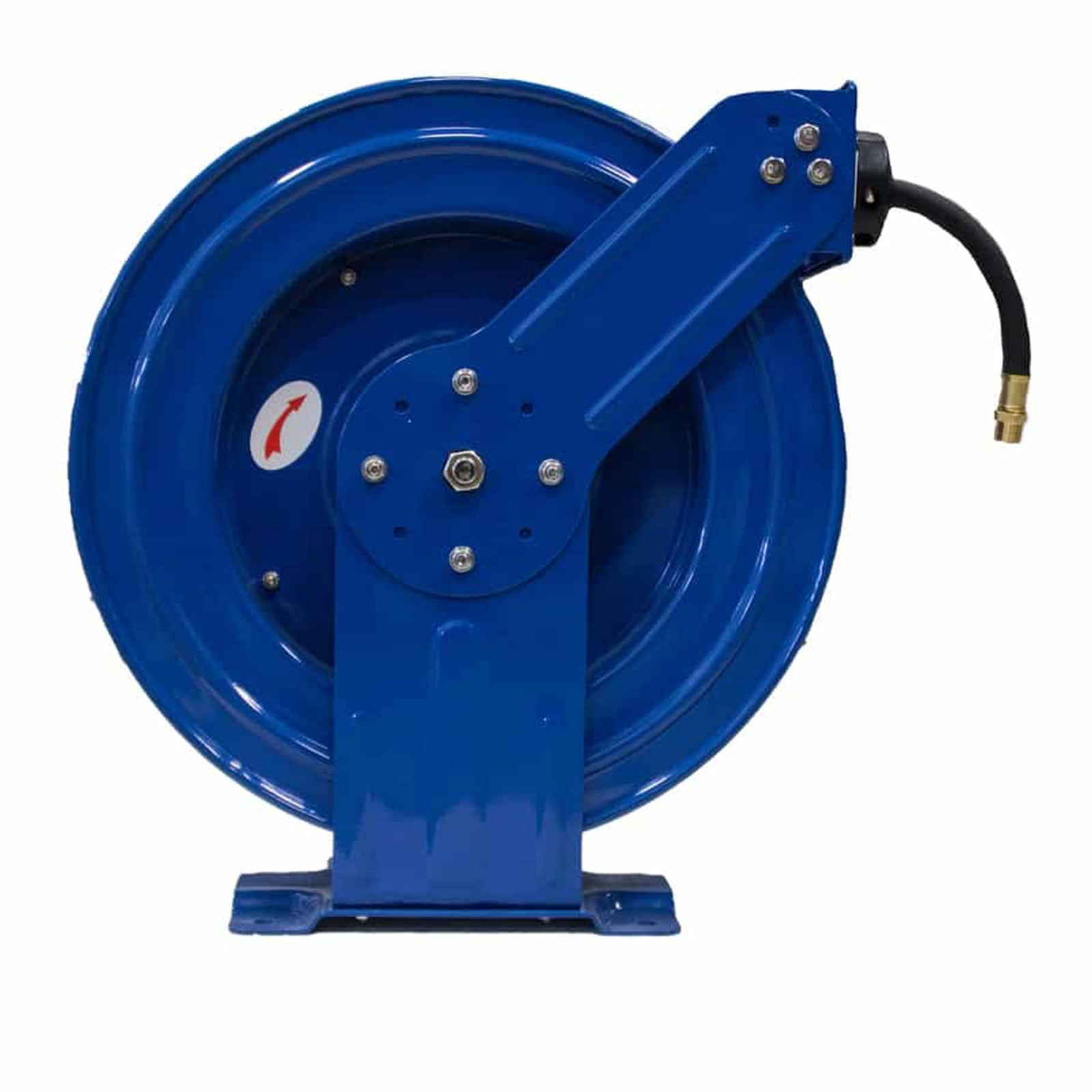 RapidAir 3/8" by 50' Dual Arm Auto Rewind Alloy Steel Hose Reel, Blue(For Parts) - VMInnovations