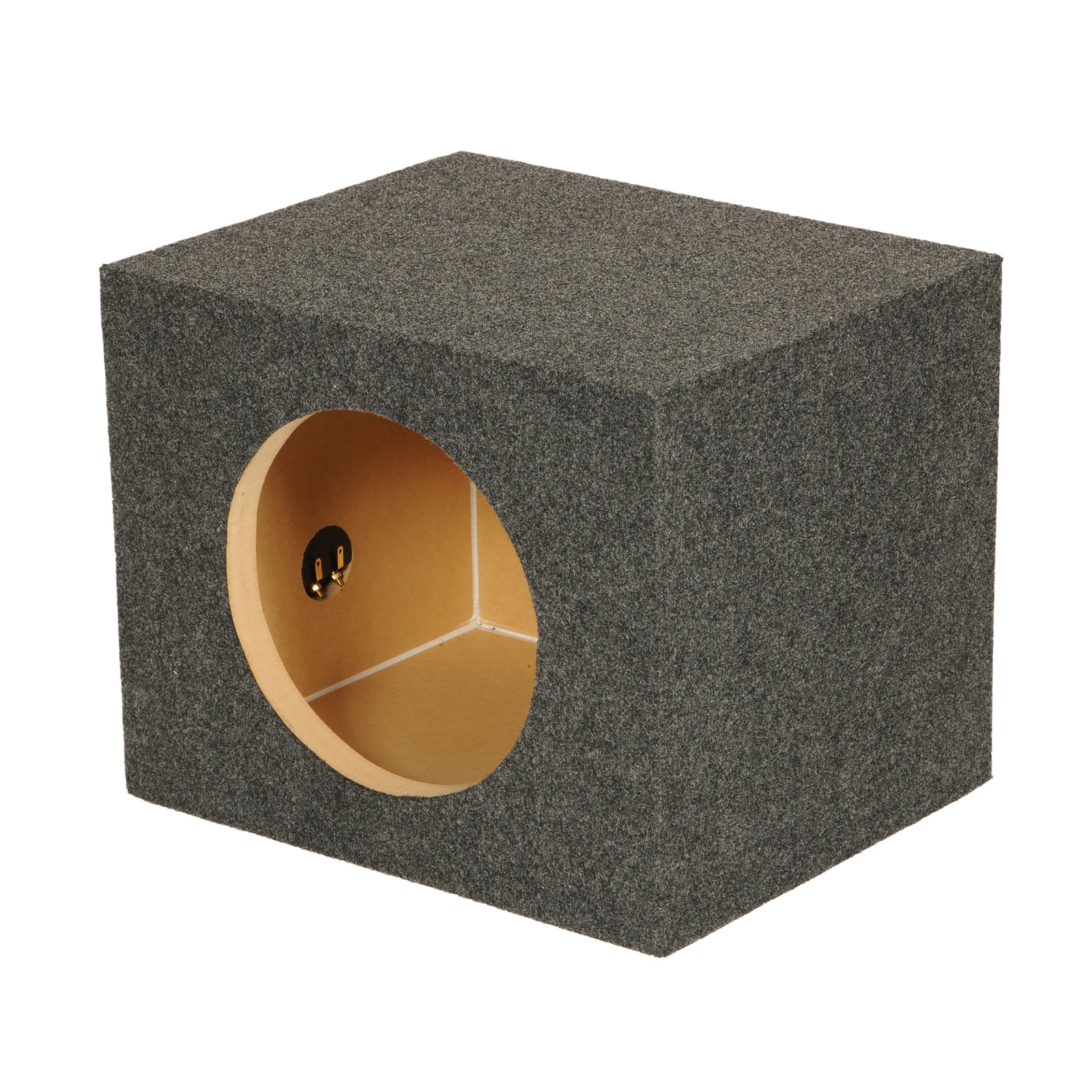 QPower 10" Heavy-Duty Single Sealed Vehicle Subwoofer Enclosure, Gray (Used) - VMInnovations