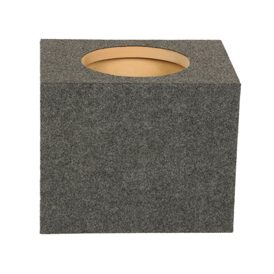 QPower 10" Heavy-Duty Single Sealed Vehicle Subwoofer Enclosure Woofer Box, Gray