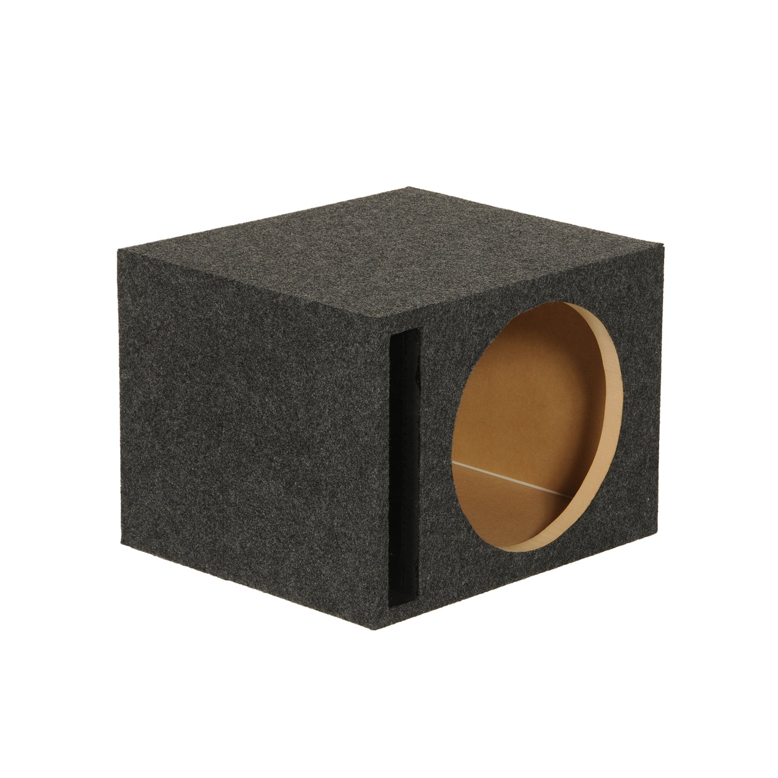 QPower 10" Heavy-Duty Vehicle Subwoofer Enclosure Woofer Box, Gray (Open Box) - VMInnovations