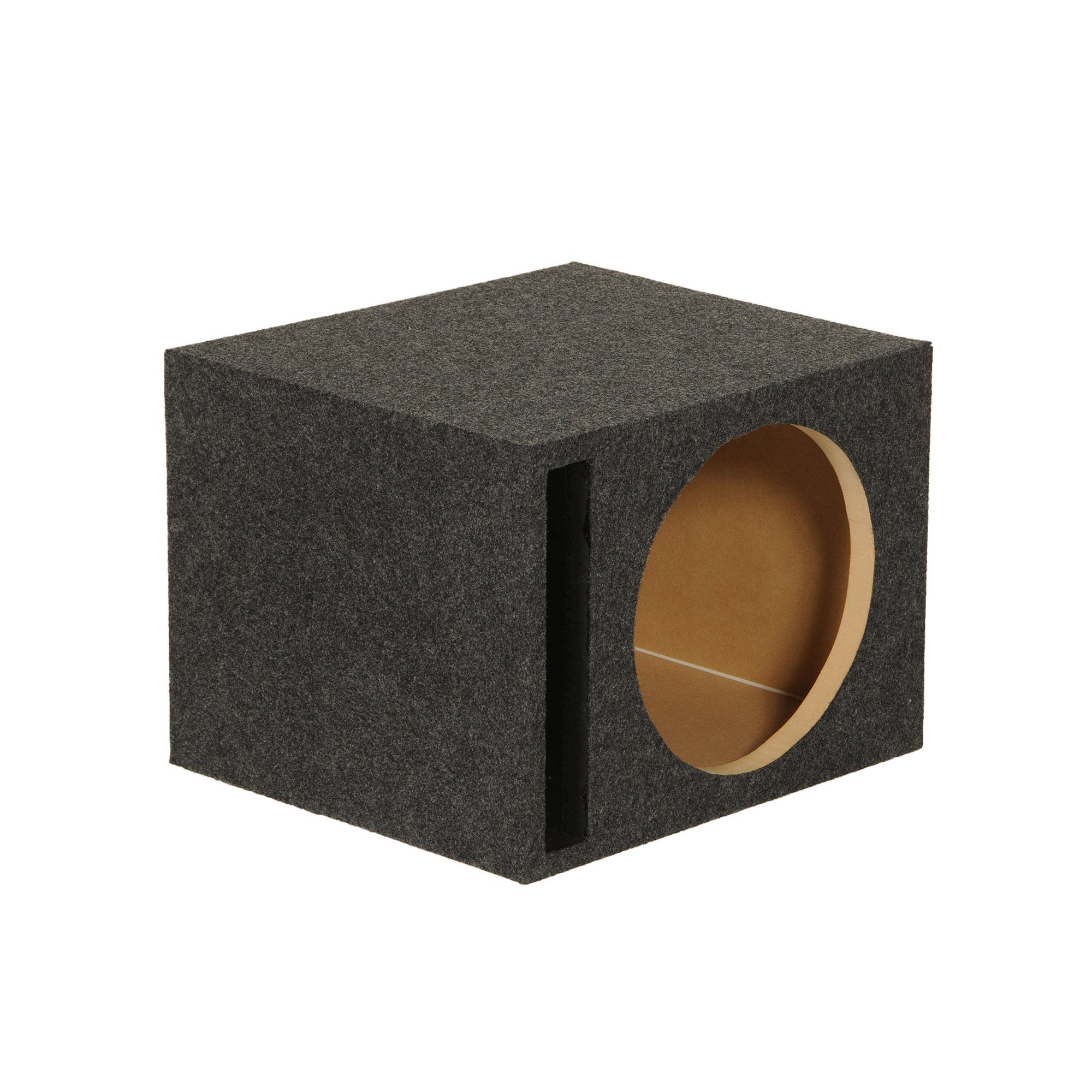QPower 10" Heavy-Duty Single Vented Subwoofer Enclosure Woofer Box, Gray (Used) - VMInnovations