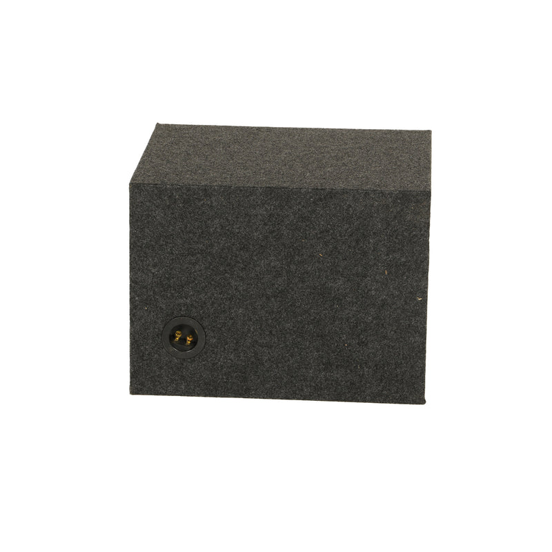 QPower 10" Heavy-Duty Single Vented Subwoofer Enclosure Woofer Box, Gray (Used)