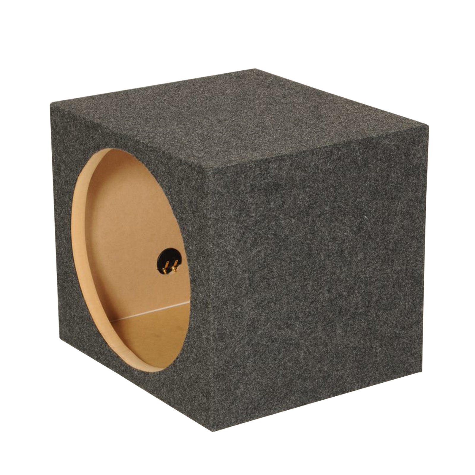 QPower 12" Heavy-Duty Single Sealed Vehicle Subwoofer Enclosure Woofer Box, Gray - VMInnovations
