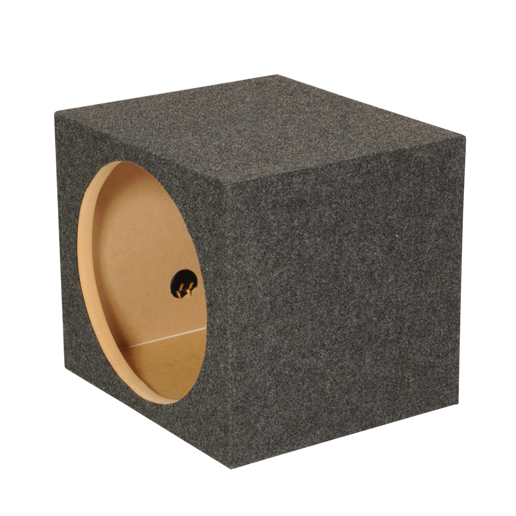 QPower 12" Heavy-Duty Single Sealed Vehicle Subwoofer Enclosure Woofer Box, Gray - VMInnovations