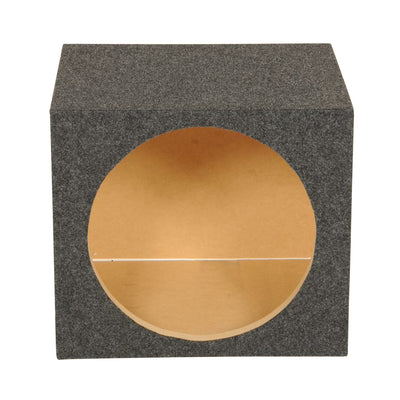 QPower 12" Single Sealed Vehicle Subwoofer Enclosure Woofer Box, Gray (Open Box)