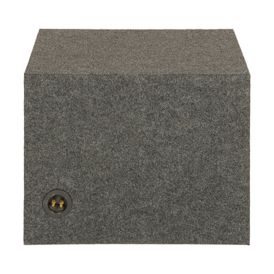 QPower 15" Heavy-Duty Single Vented Vehicle Subwoofer Enclosure Woofer Box, Gray