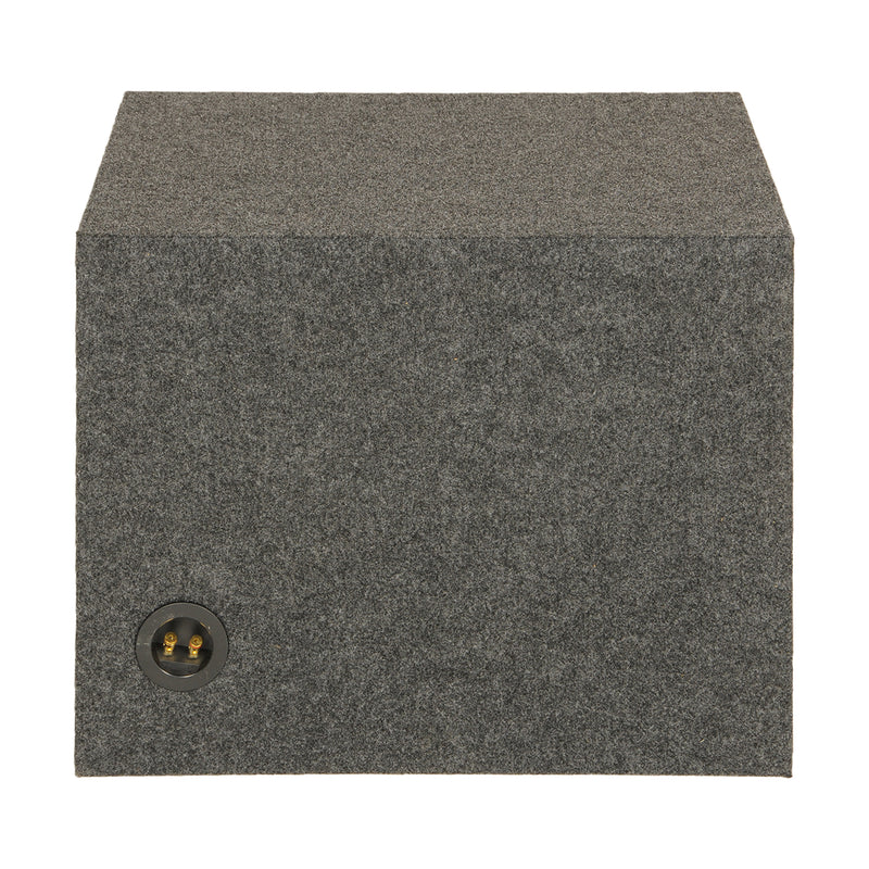 QPower 15" Heavy-Duty Single Vented Vehicle Subwoofer Enclosure Woofer Box, Gray