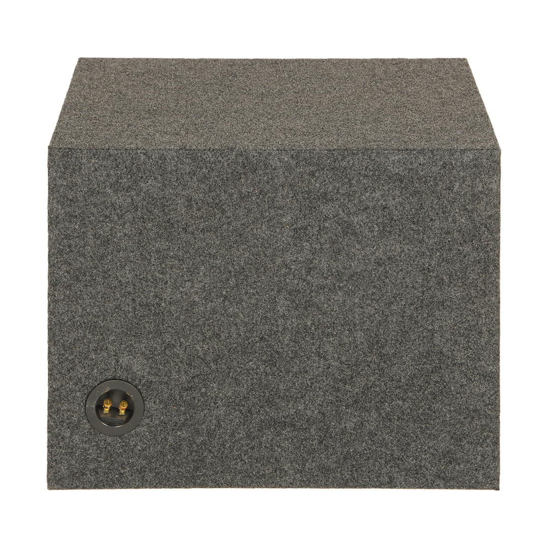 QPower 15" Heavy-Duty Single Vented Subwoofer Enclosure Woofer Box, Gray (Used)