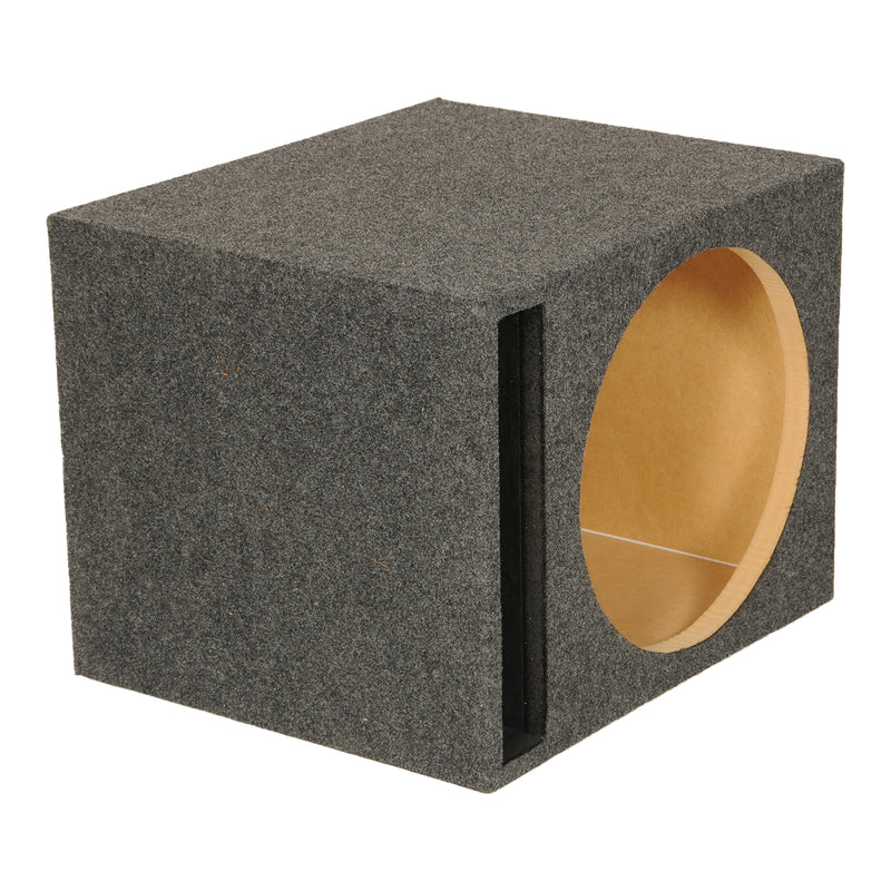 QPower 15" Heavy-Duty Vented Subwoofer Enclosure Woofer Box, Gray (Open Box)