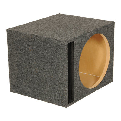 QPower 15" Heavy-Duty Single Vented Subwoofer Enclosure Woofer Box, Gray (Used)