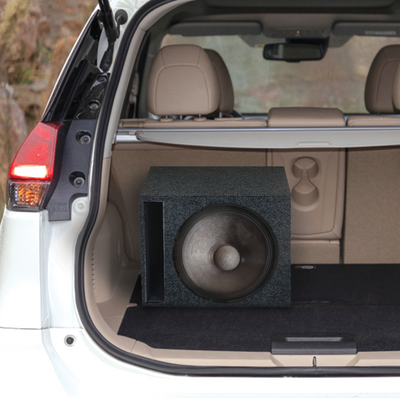 QPower 15" Heavy-Duty Vented Subwoofer Enclosure Woofer Box, Gray (Open Box) - VMInnovations